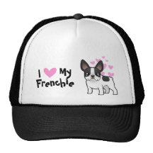 I Liebe meine französische Bulldogge Netz Caps