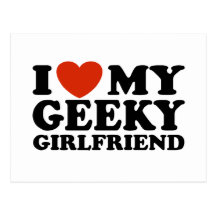 I Liebe meine Geeky Freundin Postkarten