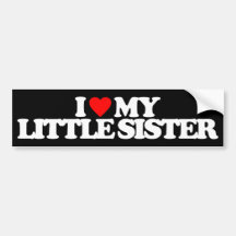 I LIEBE MEINE KLEINE SCHWESTER AUTO AUFKLEBER