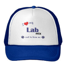 I Liebe meine Labrador-Mischung (männlicher Hund) Baseballcap