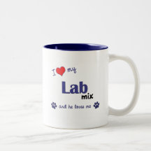 I Liebe meine Labrador-Mischung (männlicher Hund) Tee Tassen