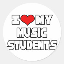 I Liebe meine Musik-Studenten Aufkleber