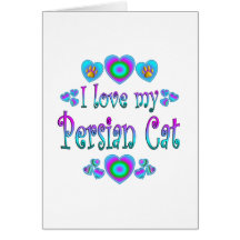 I Liebe meine persische Katze Grußkarte