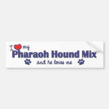 I Liebe meine Pharao-Jagdhund-Mischung (männlicher Autosticker