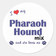 I Liebe meine Pharao-Jagdhund-Mischung (weiblicher Stickers
