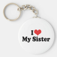 I Liebe meine Schwester Keychain Schlüsselanhänger