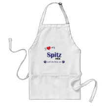 I Liebe meine Spitz-Mischung (weiblicher Hund) Schürzen