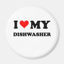 I Liebe meine Spülmaschine Kühlschrankmagnet