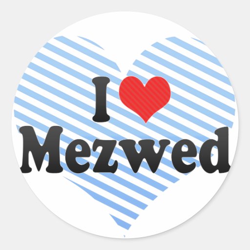 I Liebe Mezwed Aufkleber