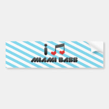 I Liebe-Miami-Baß Auto Aufkleber