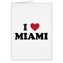 I Liebe Miami Florida Grußkarten