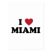 I Liebe Miami Florida Postkarte
