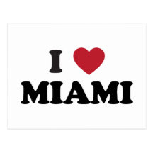 I Liebe Miami Florida Postkarten