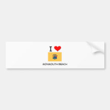 I Liebe Monmouth Strand New-Jersey Auto Aufkleber
