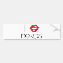 I LIEBE-NERDS AUTO AUFKLEBER