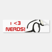 I Liebe-Nerds Auto Sticker