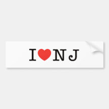 I LIEBE New-Jersey Auto Aufkleber