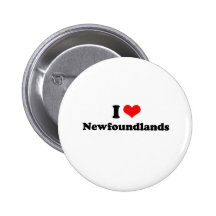 I Liebe Newfoundlands Anstecknadelbuttons