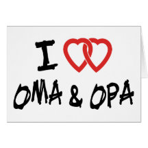 I Liebe Oma u. Opa Grußkarte
