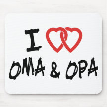 I Liebe Oma u. Opa Mauspads