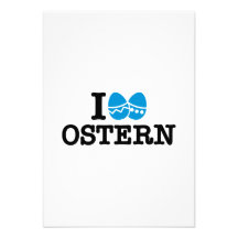 I Liebe Ostern Ankündigungskarte