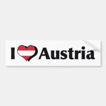 I Liebe-Österreich-Flagge Auto Sticker
