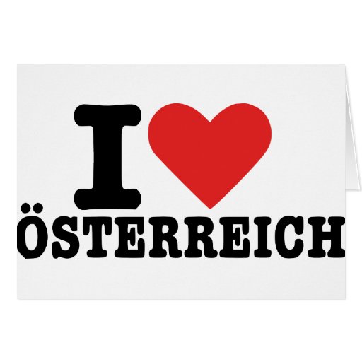 I Liebe Österreich - Österreich Grußkarten