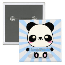 I Liebe-Panda Anstecknadel