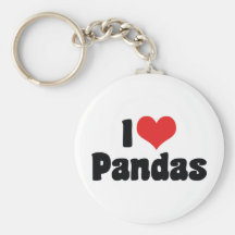 I Liebe-Pandas Keychain Schlüsselbänder