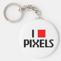 I Liebe-Pixel Schlüsselanhänger