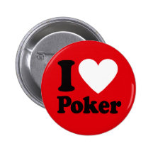 I LIEBE-POKER Knopf Buttons