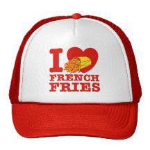 I Liebe-Pommes-Frites Baseball Mütze