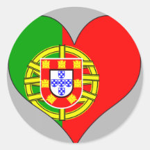 I Liebe Portugal Runde Aufkleber