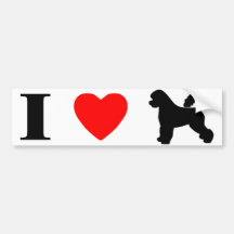 I Liebe-portugiesischer Wasser-Hundestoßaufkleber Autosticker