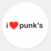 I Liebe-Punks Runde Sticker