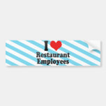 I Liebe-Restaurant-Angestellte Auto Aufkleber