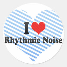 I Liebe-rhythmische Geräusche Runde Aufkleber