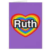 I Liebe Ruth. Liebe I Sie Ruth. Herz Karte