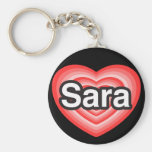 I Liebe Sara. Liebe I Sie Sara. Herz Schlüsselanhänger