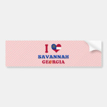 I Liebe-Savanne, Georgia Autoaufkleber