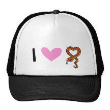 I Liebe-Schlangen Baseball Kappe