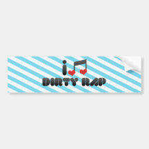 I Liebe-schmutziger Rap Autosticker