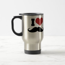 I Liebe-Schnurrbart Kaffee Haferl
