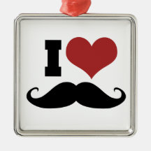I Liebe-Schnurrbart Ornamente