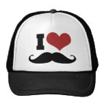 I Liebe-Schnurrbart Trucker Caps