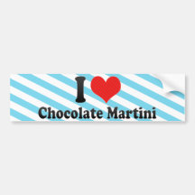 I Liebe-Schokolade Martini Auto Sticker