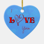 I Liebe Sie Herz-Verzierung Ornament