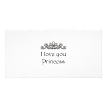 I Liebe Sie Prinzessin Photokartenvorlage