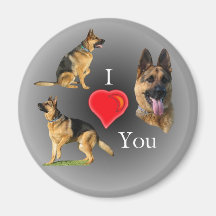 I Liebe Sie Schäferhund Magnete