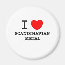 I Liebe-Skandinavier-Metall Kühlschrankmagnete